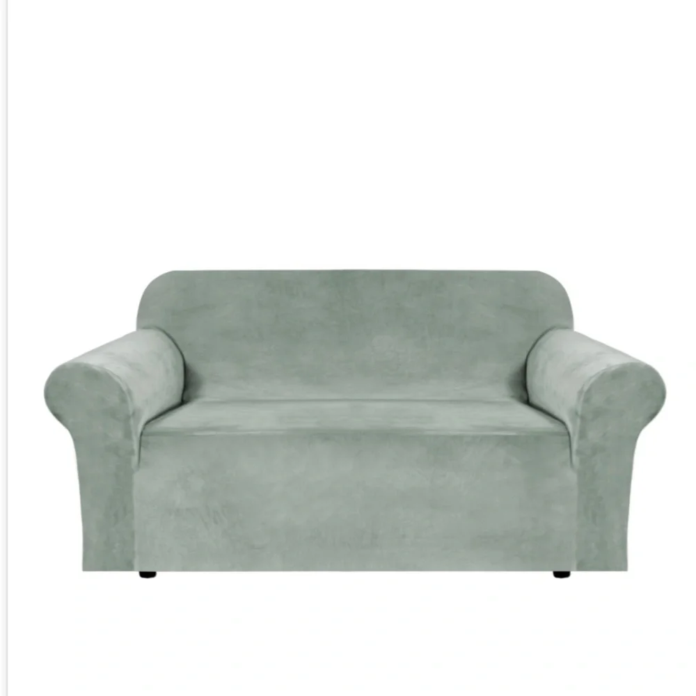 Elegant Green Loveseat Sofa Cover